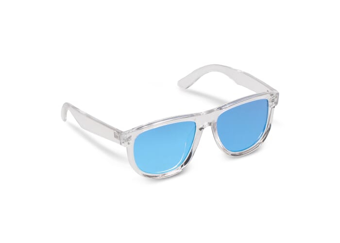 Lunettes de soleil translucides en rPC à personnaliser UV400 Transparent / Bleu